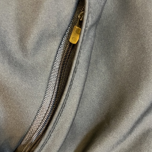 Champion Double Dry Zip Track Jacket Windbreaker Gray/Black Bomber Style Medium - Picture 5 of 10